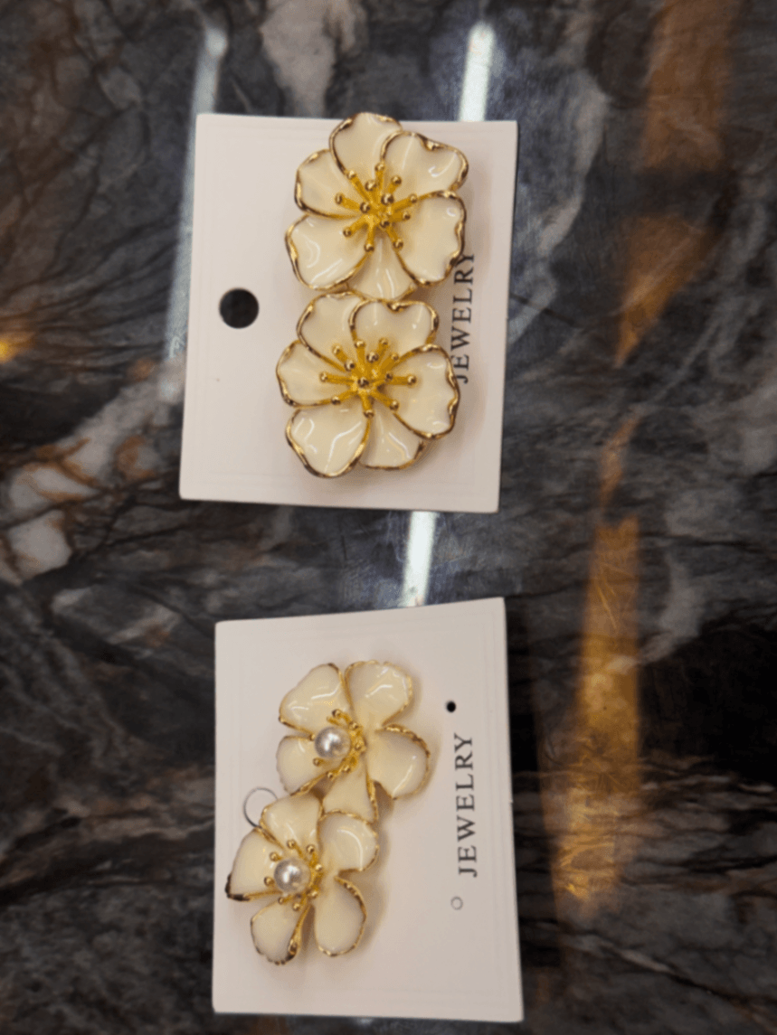 Floral Pearl Earrings 